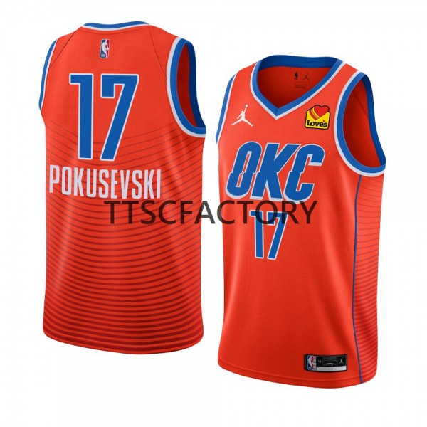 Oklahoma City Thunder Trikot Aleksej Pokusevski 17 Nike 2022-23 Statement Edition Orange Swingman - Herren Oklahoma City Thunder Trikot Aleksej Pokusevski 17 Nike 2022-23 Statement Edition Orange Swingman - Herren